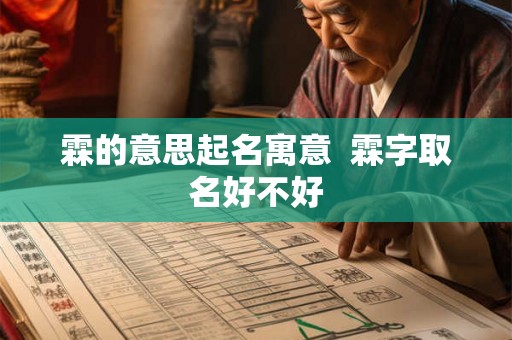 霖的意思起名寓意 霖字取名好不好 霖的意思起名寓意 霖字取名好不好