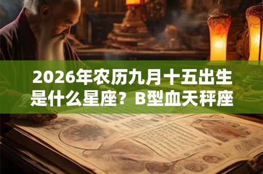 2026年农历九月十五出生是什么星座？B型血天秤座性格如何？
