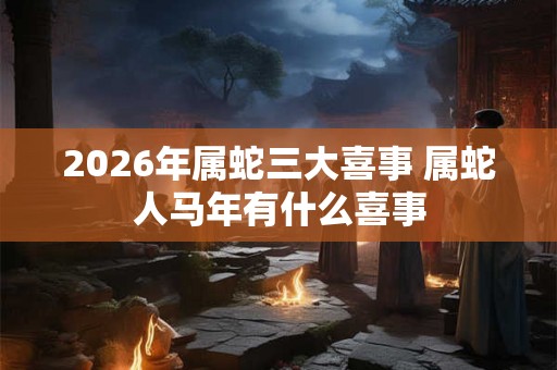 2026年属蛇三大喜事 属蛇人马年有什么喜事