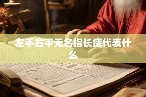 左手右手无名指长痣代表什么