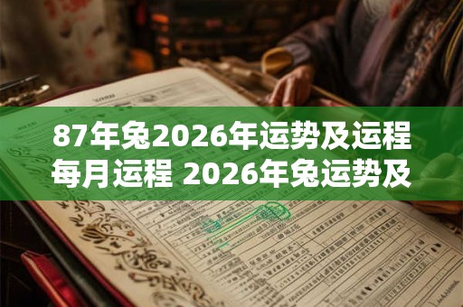 87年兔2026年运势及运程每月运程 2026年兔运势及每月运程如何