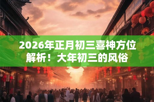 2026年正月初三喜神方位解析！大年初三的风俗