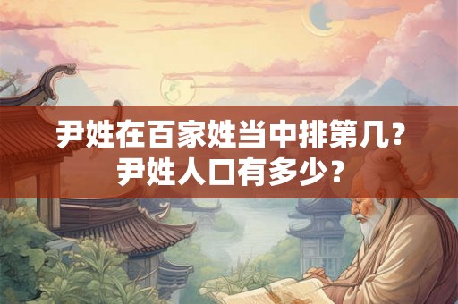 尹姓在百家姓当中排第几？尹姓人口有多少？