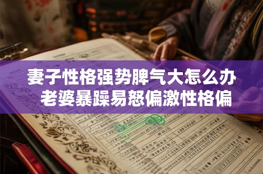 妻子性格强势脾气大怎么办  老婆暴躁易怒偏激性格偏激