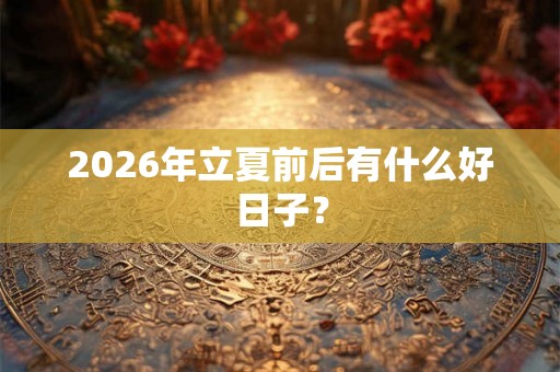 2026年立夏前后有什么好日子？