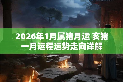 2026年1月属猪月运 亥猪一月运程运势走向详解