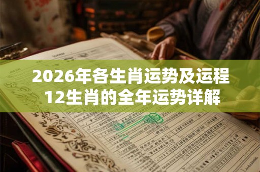 2026年各生肖运势及运程 12生肖的全年运势详解