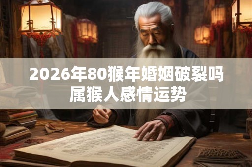2026年80猴年婚姻破裂吗 属猴人感情运势
