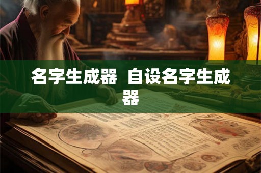 名字生成器 自设名字生成器 名字生成器 自设名字生成器