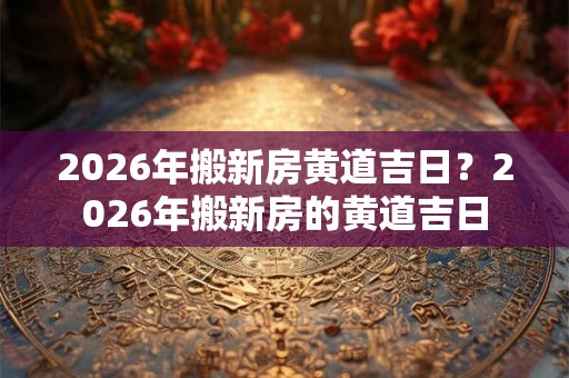 2026年搬新房黄道吉日？2026年搬新房的黄道吉日