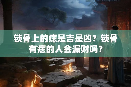 锁骨上的痣是吉是凶？锁骨有痣的人会漏财吗？
