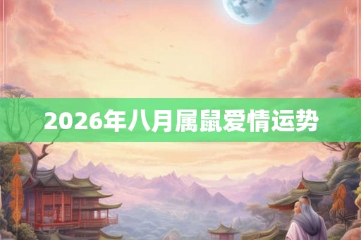 2026年八月属鼠爱情运势 2026年八月属鼠爱情运势