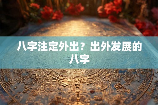 八字注定外出？出外发展的八字