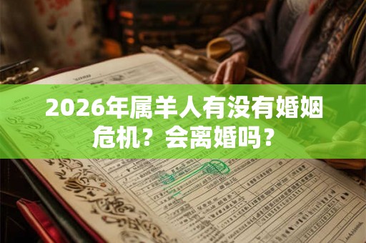 2026年属羊人有没有婚姻危机？会离婚吗？