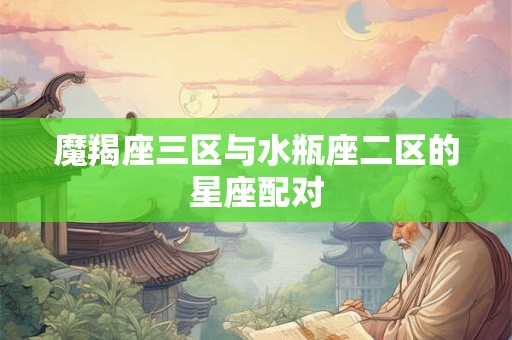 魔羯座三区与水瓶座二区的星座配对
