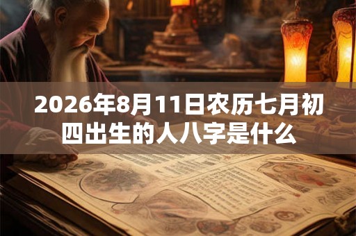 2026年8月11日农历七月初四出生的人八字是什么 2026年8月11日农历七月初四出生的人八字是什么