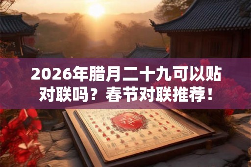 2026年腊月二十九可以贴对联吗？春节对联推荐！