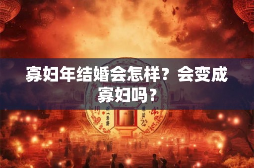 寡妇年结婚会怎样？会变成寡妇吗？