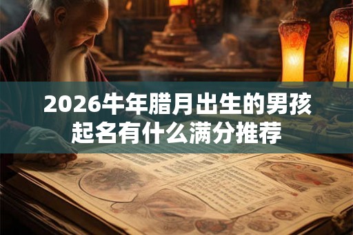 2026牛年腊月出生的男孩起名有什么满分推荐