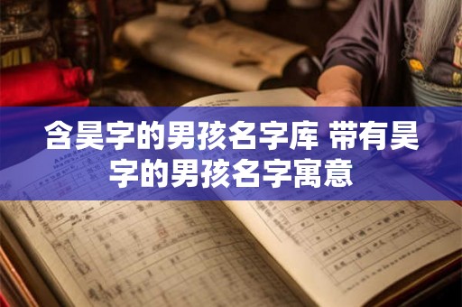 含昊字的男孩名字库 带有昊字的男孩名字寓意