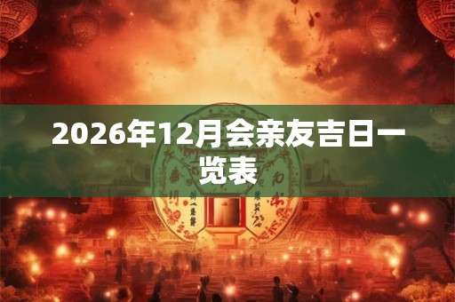 2026年12月会亲友吉日一览表