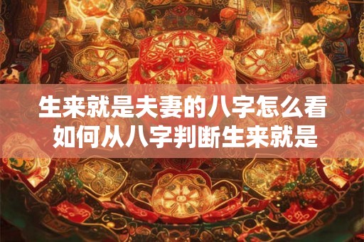 生来就是夫妻的八字怎么看 如何从八字判断生来就是夫妻