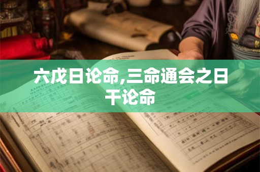 六戊日论命,三命通会之日干论命