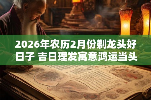 2026年农历2月份剃龙头好日子 吉日理发寓意鸿运当头