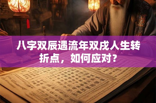 八字双辰遇流年双戌人生转折点，如何应对？