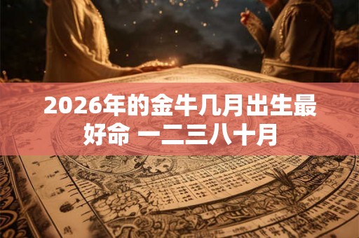 2026年的金牛几月出生最好命 一二三八十月 2026年的金牛几月出生最好命 一二三八十月