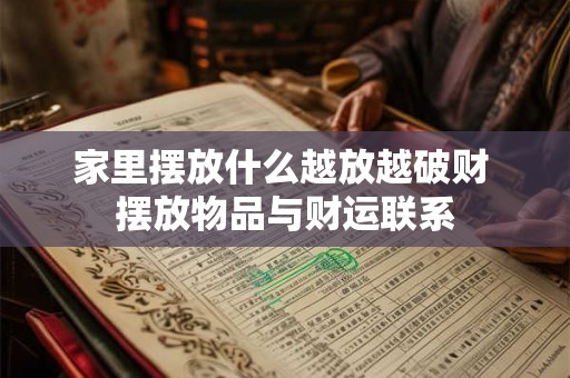 家里摆放什么越放越破财 摆放物品与财运联系