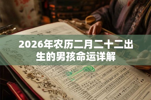 2026年农历二月二十二出生的男孩命运详解