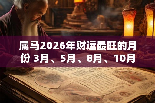属马2026年财运最旺的月份 3月、5月、8月、10月