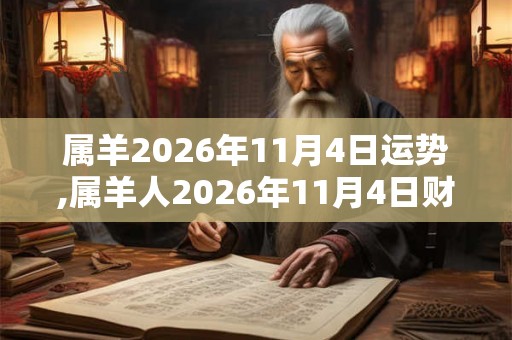 属羊2026年11月4日运势,属羊人2026年11月4日财运,生肖羊2026年11月4日运势