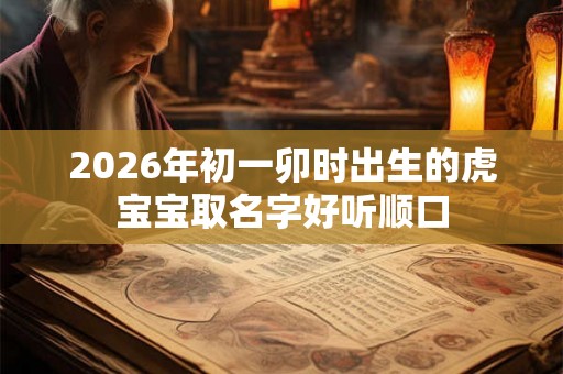 2026年初一卯时出生的虎宝宝取名字好听顺口