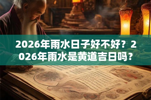 2026年雨水日子好不好？2026年雨水是黄道吉日吗？