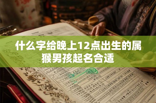 什么字给晚上12点出生的属猴男孩起名合适 什么字给晚上12点出生的属猴男孩起名合适