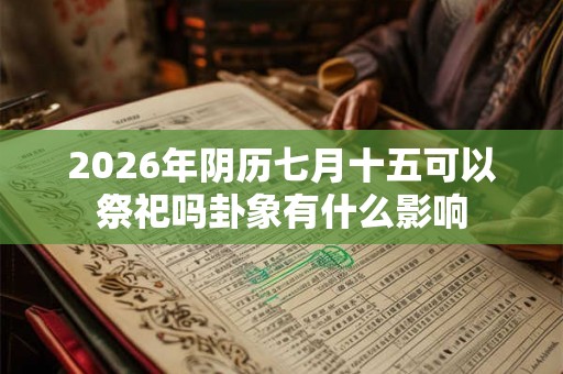 2026年阴历七月十五可以祭祀吗卦象有什么影响 2026年阴历七月十五可以祭祀吗卦象有什么影响