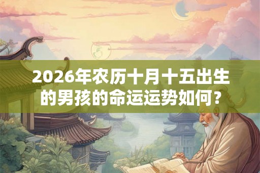 2026年农历十月十五出生的男孩的命运运势如何? 2026年农历十月十五出生的男孩的命运运势如何?