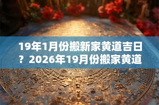 19年1月份搬新家黄道吉日？2026年19月份搬家黄道吉日哪几天