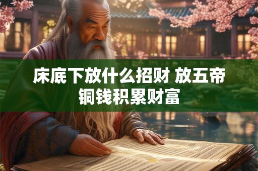 床底下放什么招财 放五帝铜钱积累财富 床底下放什么招财 放五帝铜钱积累财富