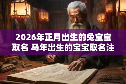 2026年正月出生的兔宝宝取名 马年出生的宝宝取名注意事项