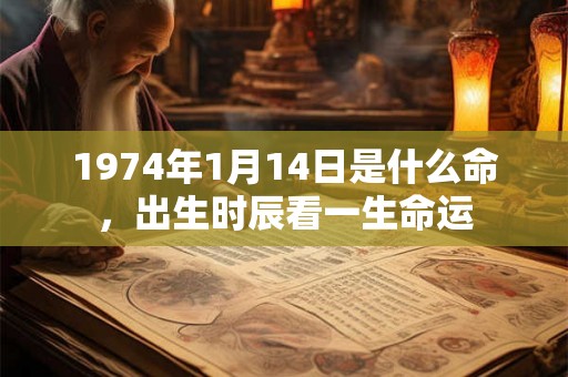 1974年1月14日是什么命，出生时辰看一生命运