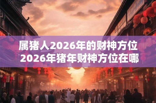 属猪人2026年的财神方位 2026年猪年财神方位在哪