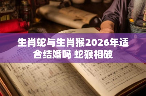 生肖蛇与生肖猴2026年适合结婚吗 蛇猴相破