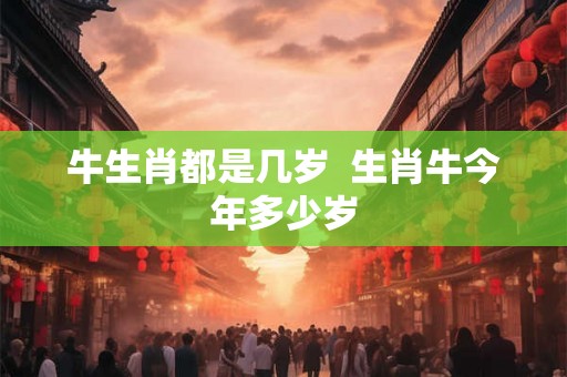 牛生肖都是几岁  生肖牛今年多少岁