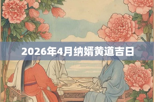 2026年4月纳婿黄道吉日 2026年4月纳婿黄道吉日