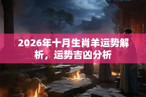 2026年十月生肖羊运势解析，运势吉凶分析