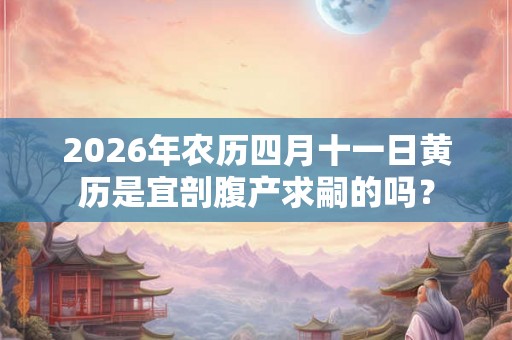 2026年农历四月十一日黄历是宜剖腹产求嗣的吗？