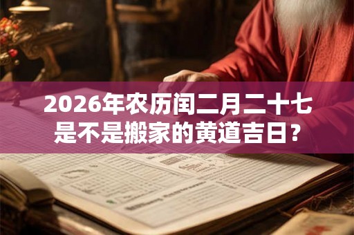 2026年农历闰二月二十七是不是搬家的黄道吉日? 2026年农历闰二月二十七是不是搬家的黄道吉日?